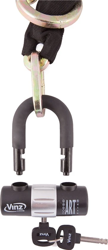 Nieuw ❤️ VINZ Kungur ART 3 Kettingslot 200 Cm / Fietsslot / Scooterslot / Motorslot / Schijfremslot ???? 5 Nieuw ❤️ VINZ Kungur ART 3 Kettingslot 200 Cm / Fietsslot / Scooterslot / Motorslot / Schijfremslot ???? - Afbeelding 5