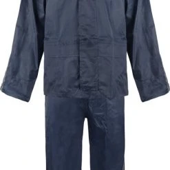 Kopen 🔔 C-Line Regenpak Met Capuchon - Blauw - Reflecterend - Nieuw Model - Volwassen Maat XXL 🧨