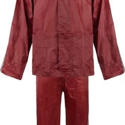 Coupon 🎉 C-Line Regenpak Met Capuchon - Rood - Reflecterend - Nieuw Model - Kinder Maat 146/152 ❤️