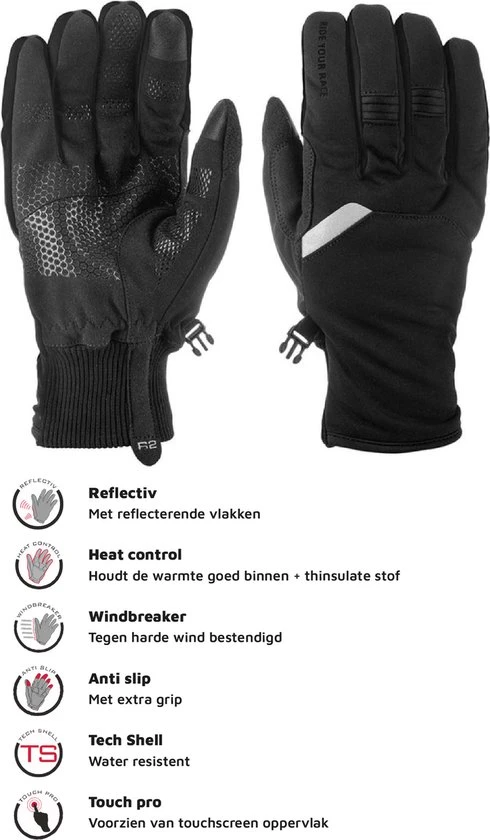 Groothandel ???? Luxe Winter Handschoen - Warm Door Dikke Stof En Thinsulate - Waterproof - Windvrij - Touchscreen Fietshandschoen - Reflecterend - Unisex R2 - Storm Winter Fietshandschoenen - Zwart - Maat XL / 9 ❤️ 3 Groothandel ???? Luxe Winter Handschoen - Warm Door Dikke Stof En Thinsulate - Waterproof - Windvrij - Touchscreen Fietshandschoen - Reflecterend - Unisex R2 - Storm Winter Fietshandschoenen - Zwart - Maat XL / 9 ❤️ - Afbeelding 3