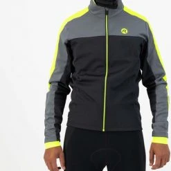 Korting ???? Rogelli Freeze Winterjack - Zwart/Grijs/Fluor - Maat XL ???? -AGU WINKLE 490x840 6