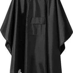 Groothandel 😍 Merkloos Kwalitatief Sterke Zwarte Regenponcho Met Capuchon - PU 3000 MM Waterdicht / Zandbestendig / Winddicht - 280 Gr. - Multifunctioneel: Tent / Picknickmat / Bergbeklimmende Regenjas / Strandmat / Zonnescherm / Zonnescherm - 🧨