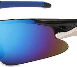 Beste Verkoop 🧨 Garpex? Garpex Fietsbril - Sportbril - Polaroid Zonnebril - Zonnebril - Racefiets - Mountainbike - Motor - Zwart Frame Blauwe Lens 🎁