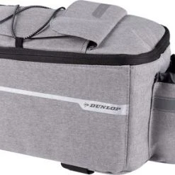Nieuw ✔️ Dunlop Koeltas Voor Bagagedrager Fiets - 7 Liter - Fietstas - Klittenband Bevestiging - Incl. Extra Opbergvakken En Flessenhouder - Isolerende Binnenlaag - Met Schouderband - Grijs 🧨