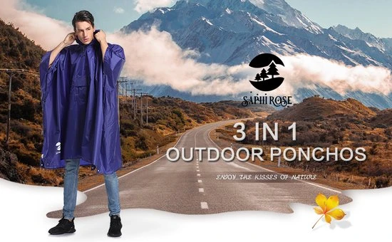 Groothandel ???? Merkloos Kwalitatief Sterke Zwarte Regenponcho Met Capuchon - PU 3000 MM Waterdicht / Zandbestendig / Winddicht - 280 Gr. - Multifunctioneel: Tent / Picknickmat / Bergbeklimmende Regenjas / Strandmat / Zonnescherm / Zonnescherm - ???? 2 Groothandel ???? Merkloos Kwalitatief Sterke Zwarte Regenponcho Met Capuchon - PU 3000 MM Waterdicht / Zandbestendig / Winddicht - 280 Gr. - Multifunctioneel: Tent / Picknickmat / Bergbeklimmende Regenjas / Strandmat / Zonnescherm / Zonnescherm - ???? - Afbeelding 2