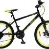 Uitgang ???? Amigo Next Level - Mountainbike 24 Inch - Voor Jongens En Meisjes - Met 21 Versnellingen - Zwart/Geel ✨