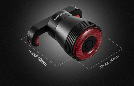 Goedkoop ???? Rockbros Slim Fiets Achterlicht, Automatische Rem Sensor, IPx6 Waterdicht LED, Via USB Opladen, Met Zadelbevestiging, Slimme Fietsverlichting ???? 3 Goedkoop ???? Rockbros Slim Fiets Achterlicht, Automatische Rem Sensor, IPx6 Waterdicht LED, Via USB Opladen, Met Zadelbevestiging, Slimme Fietsverlichting ???? - Afbeelding 3