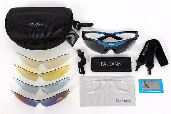 Aanbiedingen ✔️ Falkann Basics - Fietsbril / Sportbril Set + 5 Verwisselbare Lenzen Incl. Gepolariseerde Lens - Blauw ???? 5 Aanbiedingen ✔️ Falkann Basics - Fietsbril / Sportbril Set + 5 Verwisselbare Lenzen Incl. Gepolariseerde Lens - Blauw ???? - Afbeelding 5