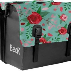 Beste deal ✔️ Beck Classic Dubbele Fietstas - 46 Liter - Flowers 🔔