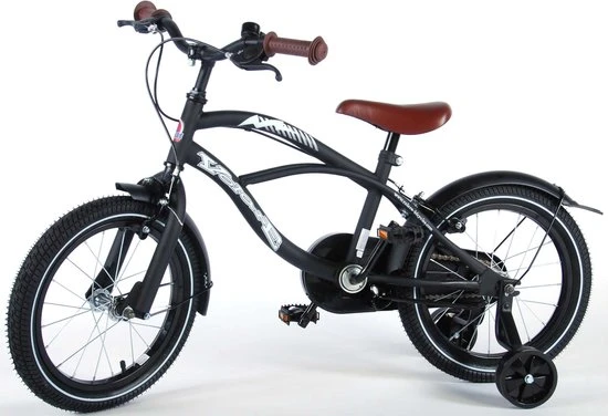 Goedkoop ???? Volare Black Cruiser Kinderfiets - Jongens - 16 Inch - Zwart - 2 Handremmen ⌛ 14 Goedkoop ???? Volare Black Cruiser Kinderfiets - Jongens - 16 Inch - Zwart - 2 Handremmen ⌛ - Afbeelding 14