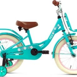 Promo 🎁 Nogan Puck - Kinderfiets - Meisjesfiets - 16 Inch - Turquoise 🎁