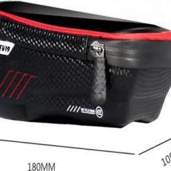 Groothandel ✨ Levevis: Fietstas Frame Telefoonhouder Fiets- MTB Zadeltas Racefiets Elektrische Fietsen Mountainbike- Tot 6,8 Inch - 160 Ml Zwart Met Rood. ???? -AGU WINKLE 550x394 1