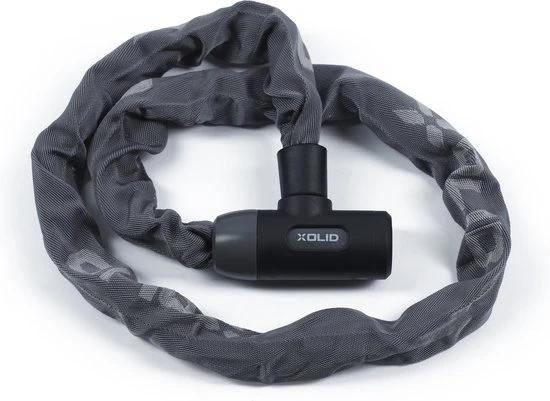 Uitgang ⌛ Xolid Kettingslot Fiets - Grijs Fietsslot Ketting - Slot 120CM ❤️ 1 Uitgang ⌛ Xolid Kettingslot Fiets - Grijs Fietsslot Ketting - Slot 120CM ❤️