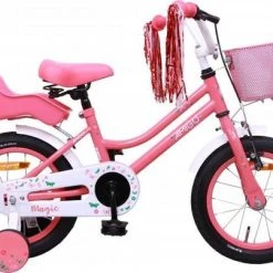 Korting 🎁 Amigo Magic Meisjesfiets - Kinderfiets 14 Inch - Roze 🔔 -AGU WINKLE 550x404 2