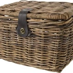 Flash-uitverkoop 👍 Fastrider Sera Rotan Fietsmand - Bruin - 17L - Handgemaakt - Met Klep ❤️