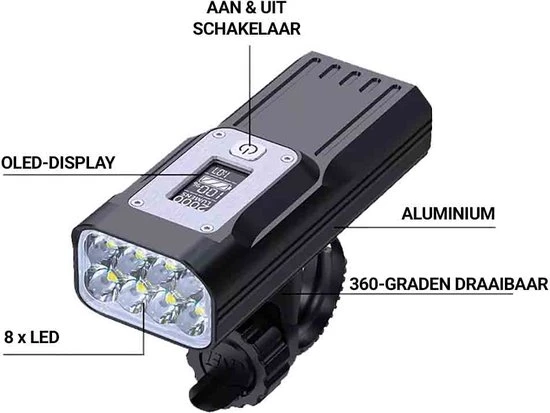 Beste deal ???? Lightyourbike ? Lightyourbike ALPHA 2000 - Fietsverlichting LED & USB Oplaadbaar - Powerbank 10.000 MAh - Fietslamp Racefiets & MTB - 2.000 Lumen ✨ 9 Beste deal ???? Lightyourbike ? Lightyourbike ALPHA 2000 - Fietsverlichting LED & USB Oplaadbaar - Powerbank 10.000 MAh - Fietslamp Racefiets & MTB - 2.000 Lumen ✨ - Afbeelding 9