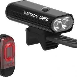 Gloednieuw 👏 Lezyne Lite Drive 1000XL / KTV Pro Pair Verlichtingsset - 1000 Lumen - Zwart 🤩