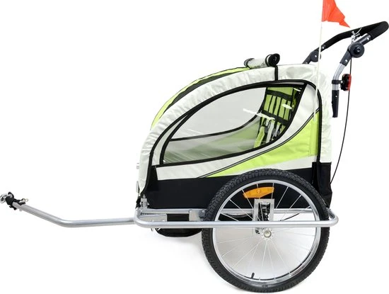 Groothandel ⭐ Viking Choice Fietkar - 2 Kinderen - Met Schokbreker - Lime 🤩 2 Groothandel ⭐ Viking Choice Fietkar - 2 Kinderen - Met Schokbreker - Lime 🤩 - Afbeelding 2