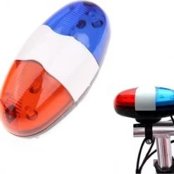 Beste Verkoop ✔️ Merkloos Fiets - Fiets-sirene - Politie Met Licht - Bel - Geluid - Zwaailicht - Led 🌟