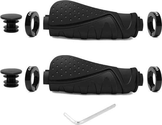 Gloednieuw ???? Merkloos Fietsgrepen - Antislip - Ergonomische MTB-Grepen - Twee Kanten - Lock-on-ontwerp - Voor 22,2 Mm Fietsen / Mountainbikes / Racefietshandvatten ???? 3 Gloednieuw ???? Merkloos Fietsgrepen - Antislip - Ergonomische MTB-Grepen - Twee Kanten - Lock-on-ontwerp - Voor 22,2 Mm Fietsen / Mountainbikes / Racefietshandvatten ???? - Afbeelding 3