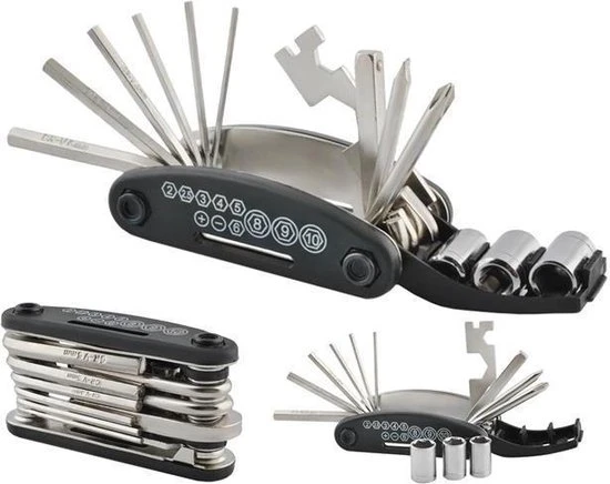 Uitgang ???? Merkloos Multitool Fiets Reparatie Toolkit 16-delig - Race Fiets Mountainbike ???? 1 Uitgang ???? Merkloos Multitool Fiets Reparatie Toolkit 16-delig - Race Fiets Mountainbike ????