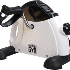 Korting ???? Orange Gym, 2-in-1 Mini Bike Wit - Stoelfiets Voor Thuis En Op Kantoor Bureaufiets Met Trainingscomputer En Handvaten Mini Hometrainer Deskbike Voor Armen En Benen ????