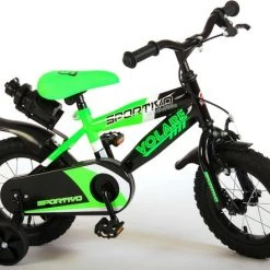 Korting ✔️ Volare Sportivo Kinderfiets - Jongens - 12 Inch - Neon Groen/Zwart - 95% Afgemonteerd 🎉 -AGU WINKLE 550x442