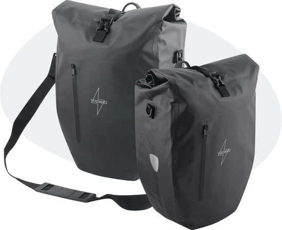 Goedkoop ๐ Voltano Luxe Fietstas 28L - Enkele Pakaftas - Zwart - 100% Waterdicht ๐ 1 Goedkoop ๐ Voltano Luxe Fietstas 28L - Enkele Pakaftas - Zwart - 100% Waterdicht ๐