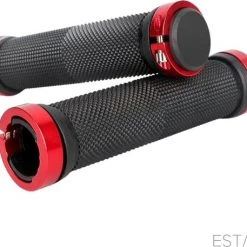 Gloednieuw 🌟 ESTARK - Fietshandvatten - Lock-On - Handvatten - Universeel - Fiets Mountainbike Professioneel - Grips - Extra Grip Fietshandvaten -Handvaten - Handig Te Monteren - Anti-slip Fietsen Stuur Bikegrips Lock-on Aanspanbaar Rood - LO-ro 🎉