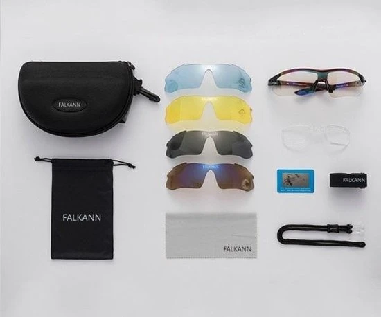 Uitgang ⌛ Falkann Basics - Fietsbril / Sportbril Set + 5 Verwisselbare Lenzen Incl. Gepolariseerde Lens - Wit ???? 5 Uitgang ⌛ Falkann Basics - Fietsbril / Sportbril Set + 5 Verwisselbare Lenzen Incl. Gepolariseerde Lens - Wit ???? - Afbeelding 5