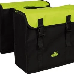 Flash-uitverkoop 🔥 Greenlands - Dubbele Fietstas - 34 Liter - Zwart;Groen Lime 🧨