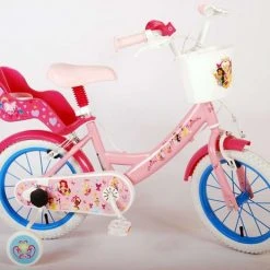 Flash-uitverkoop ⌛ Disney Princess Kinderfiets - Meisjes - 14 Inch - Roze - Twee Handremmen ???? -AGU WINKLE 550x463 7