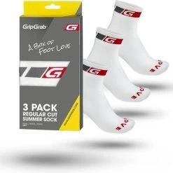 Beste Verkoop π GripGrab GripGrab Classic Regular Cut Sokken 3PACK - Wit - Unisex - Maat M π§¨