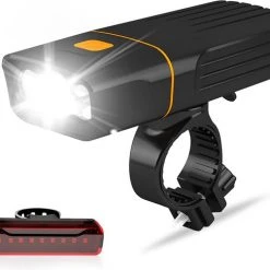 Goedkoop ???? Merkloos Fietsverlichting Set - Oplaadbaar USB Fietslamp - Koplamp En Achterlicht LED - Fietslicht Voor En Achter - Fietslampen ????
