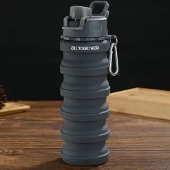 Beste Verkoop ???? All Together Drinkfles - Opvouwbare Bidon - 500ml - Silicone - Donkergrijs ???? -AGU WINKLE 550x496 4