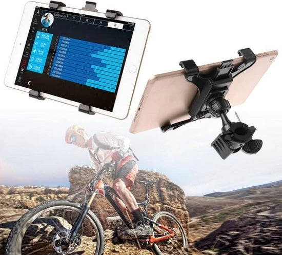 Hete verkoop ???? Merkloos Universele Tablet - IPad Houder Fiets - Home Trainer - Fietsstuur - Standaard - Steun - Zwart - Tot 11 Inch ???? 4 Hete verkoop ???? Merkloos Universele Tablet - IPad Houder Fiets - Home Trainer - Fietsstuur - Standaard - Steun - Zwart - Tot 11 Inch ???? - Afbeelding 4