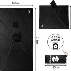 Groothandel ???? Merkloos Kwalitatief Sterke Zwarte Regenponcho Met Capuchon - PU 3000 MM Waterdicht / Zandbestendig / Winddicht - 280 Gr. - Multifunctioneel: Tent / Picknickmat / Bergbeklimmende Regenjas / Strandmat / Zonnescherm / Zonnescherm - ???? 15 Groothandel ???? Merkloos Kwalitatief Sterke Zwarte Regenponcho Met Capuchon - PU 3000 MM Waterdicht / Zandbestendig / Winddicht - 280 Gr. - Multifunctioneel: Tent / Picknickmat / Bergbeklimmende Regenjas / Strandmat / Zonnescherm / Zonnescherm - ???? -AGU WINKLE 550x513 5