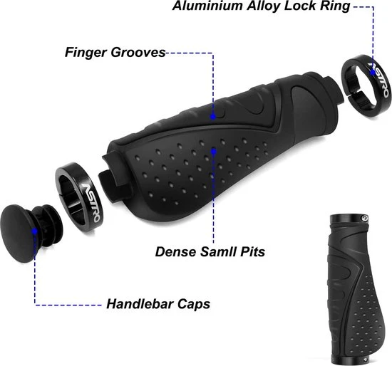 Gloednieuw ???? Merkloos Fietsgrepen - Antislip - Ergonomische MTB-Grepen - Twee Kanten - Lock-on-ontwerp - Voor 22,2 Mm Fietsen / Mountainbikes / Racefietshandvatten ???? 2 Gloednieuw ???? Merkloos Fietsgrepen - Antislip - Ergonomische MTB-Grepen - Twee Kanten - Lock-on-ontwerp - Voor 22,2 Mm Fietsen / Mountainbikes / Racefietshandvatten ???? - Afbeelding 2