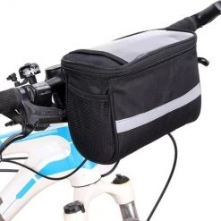 Aanbiedingen 🛒 LOUZIR Fiets Stuurtas Met Smartphonehouder En Koeltas - Zwart -Saizi 🔥