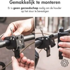 Beste Pirce ❤️ Accezz Universele Telefoonhouder Fiets - GSM Houder Fiets - Telefoonhouder Motor & Scooter - 360 Rotatie 😀 -AGU WINKLE 550x526 9