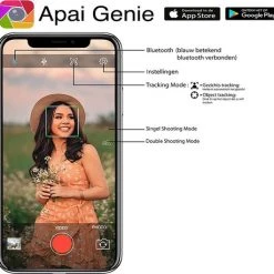 Beste deal ???? Apai Genie Auto Object Tracking Houder Smartphone - 360 Graden Selfie Stick - Mount Telefoon - Automatisch Volgen - Bewegingssensor Statief - Bewegende Beelden - Video & Foto S - IPhone & Android - Wit ???? -AGU WINKLE 550x529 6