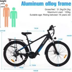 Uitgang 😀 HITWAY 26" Elektrische Mountainbike, 35-70KM Power Assist-fietsen Voor Mannen En Vrouwen 48V/7,5Ah/250W Krachtige E-bike 👍 -AGU WINKLE 550x530 5