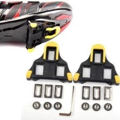 Hete verkoop ✔️ Merkloos Schoenplaatjes - SPD Plaatjes - Racefiets Schoenplaat - Geschikt Voor Shimano SPD-SL - Kleur Geel - 9 Graden Speling 😀 -AGU WINKLE 550x540