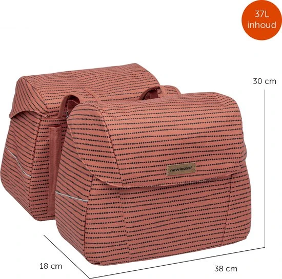 Nieuw ???? New Looxs Nomi Joli Dubbele Fietstas - 37 Liter – Rood ⌛ 4 Nieuw ???? New Looxs Nomi Joli Dubbele Fietstas - 37 Liter – Rood ⌛ - Afbeelding 4