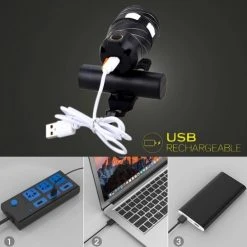 Hete verkoop ???? Merkloos Ultieme Fietsverlichting Fietslamp LED - Oplaadbaar Via USB - 3 Standen & Zoom ???? -AGU WINKLE 550x547