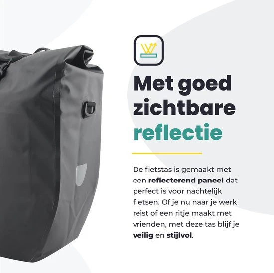 Goedkoop ๐ Voltano Luxe Fietstas 28L - Enkele Pakaftas - Zwart - 100% Waterdicht ๐ 6 Goedkoop ๐ Voltano Luxe Fietstas 28L - Enkele Pakaftas - Zwart - 100% Waterdicht ๐ - Afbeelding 6