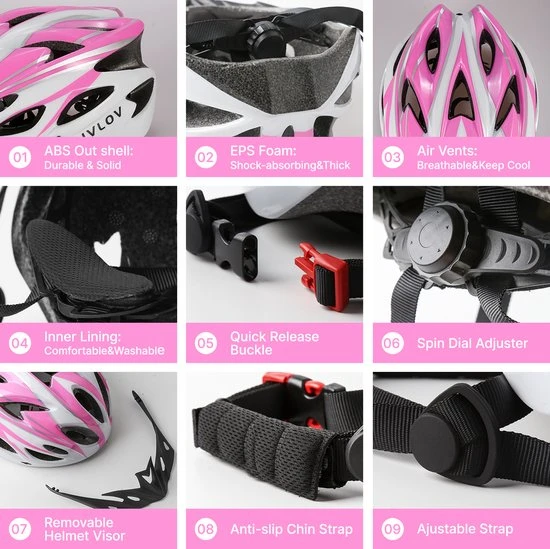 Aanbiedingen ???? LIVLOV FietsheFietshelm -Skateboarding-Roller Skating-Elektrische Stepshelm - Heren/Dames – Maat L(57-62CM)- Zwart/Rood ???? 4 Aanbiedingen ???? LIVLOV FietsheFietshelm -Skateboarding-Roller Skating-Elektrische Stepshelm - Heren/Dames – Maat L(57-62CM)- Zwart/Rood ???? - Afbeelding 4