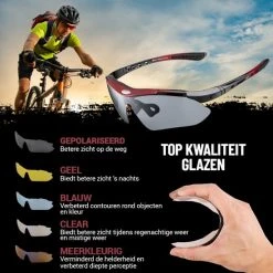 Beste Pirce ???? Rocky - Fietsbrillen Heren - Sportbrillen - Professionele Fietsbril + Inclusief 5 Verwisselbare Lenzen + 2 Jaar Garantie ???? -AGU WINKLE 550x550 16
