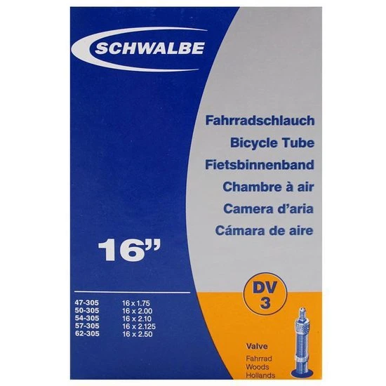 Groothandel ⭐ Schwalbe Binnenband 16 X 1.75 / 2.50 (47/62-305) Dv 32 Mm ❤️ 2 Groothandel ⭐ Schwalbe Binnenband 16 X 1.75 / 2.50 (47/62-305) Dv 32 Mm ❤️ - Afbeelding 2