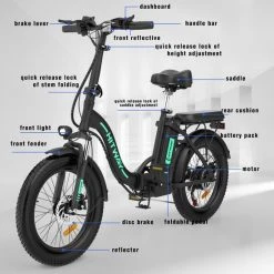 Gloednieuw ???? HITWAY E Bike Fat Tire Opvouwbare Elektrische Fiets, 250W/36V/11,2Ah Batterij, 20 Inch ❤️ 10 Gloednieuw ???? HITWAY E Bike Fat Tire Opvouwbare Elektrische Fiets, 250W/36V/11,2Ah Batterij, 20 Inch ❤️ -AGU WINKLE 550x550 445